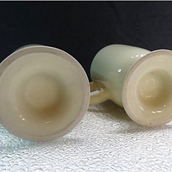 1970s Vintage Takahashi Porcelain 22kt Gold Crane Red Sun Mugs Pair - Picture 7 of 8